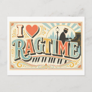 Cartão Postal "Eu [Coração] Ragtime"
