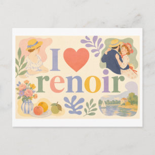 Cartão Postal "Eu [Coração] Renoir"