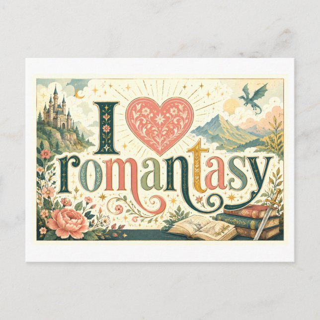 Cartão Postal "Eu [Coração] Romantasy" (Frente)