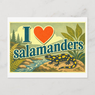 Cartão Postal "Eu [Coração] Salamandras"
