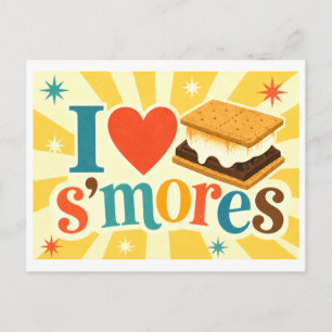 Cartão Postal "Eu [Coração] S'mores"