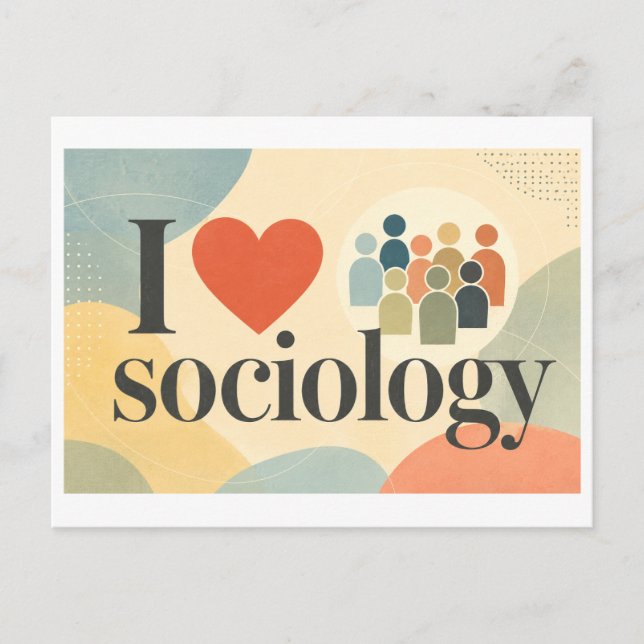 Cartão Postal "Eu [Coração] Sociologia" (Frente)