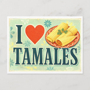 Cartão Postal "Eu [Coração] Tamales"