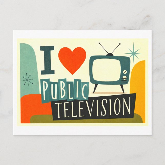 Cartão Postal Eu [Coração] Televisão Pública (Frente)