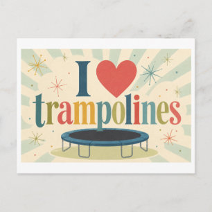 Cartão Postal "Eu [Coração] Trampolins"