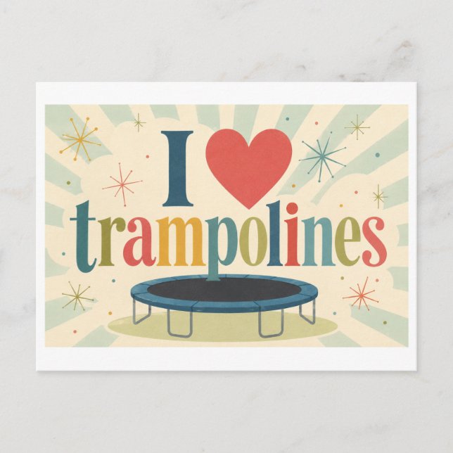 Cartão Postal "Eu [Coração] Trampolins" (Frente)