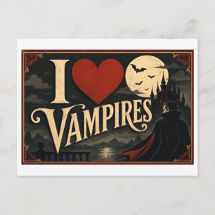 Cartão Postal "Eu [Coração] Vampiros"