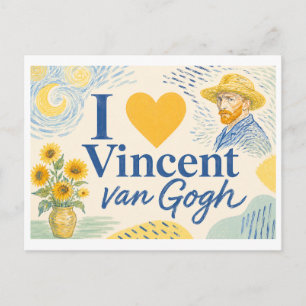 Cartão Postal "Eu [Coração] Vincent van Gogh"