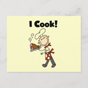 Cartão Postal Eu Cozinho - Chef Masculino