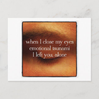 Cartão Postal Eu Deixei Você Sozinha