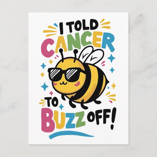 Cartão Postal Eu disse ao Cancer para o Buzz sair (Frente)