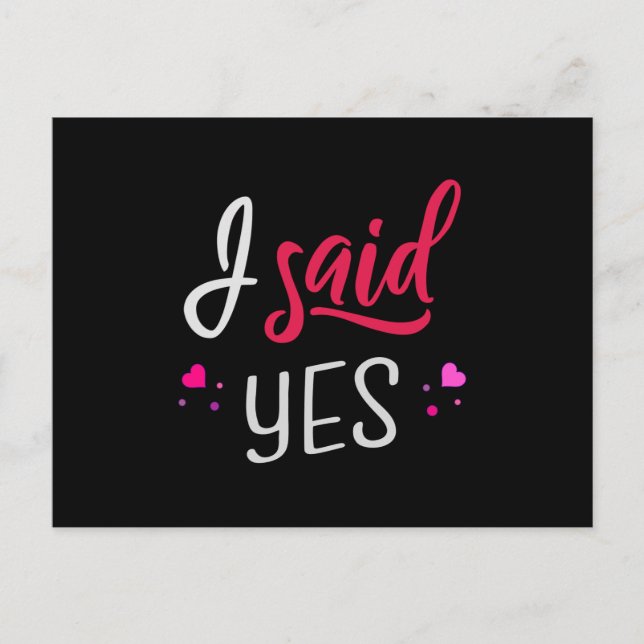 Cartão Postal Eu disse que sim (Frente)