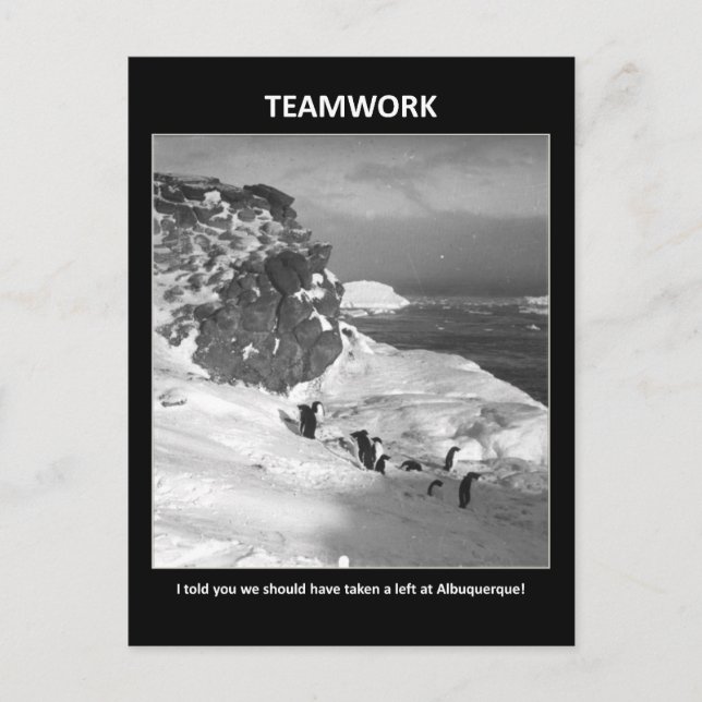 Cartão Postal Eu disse-te-devíamos-ter-pegado-a-esquerda (Frente)