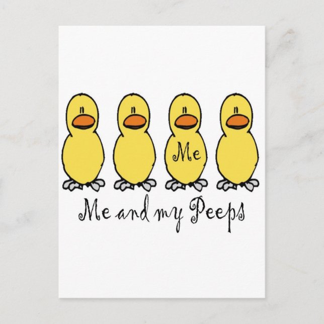 Cartão Postal Eu e os Meus Peeps (Frente)