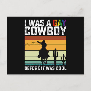Cartão Postal Eu Era um Cowboy Gay Antes de Ser Legal LGBT
