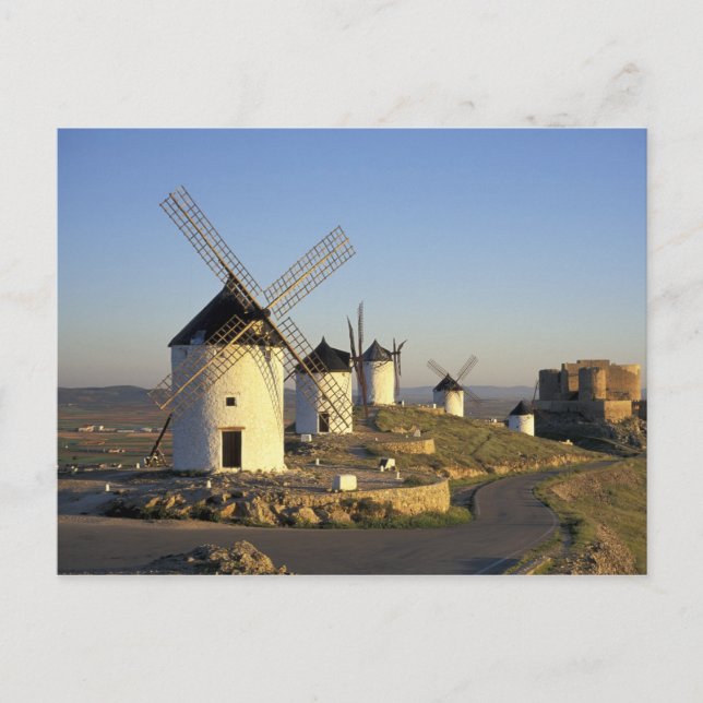 Cartão Postal EU, Espanha, La Mancha, Consuegra. Moinhos de vent (Frente)