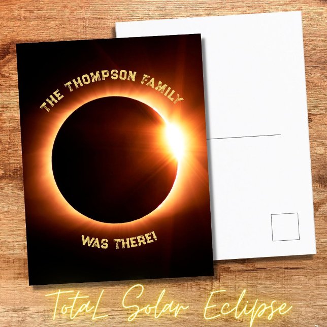 Cartão Postal Eu Estive Lá Eclipse Total do Sol 8 de Abril de 20 (Front/Back)