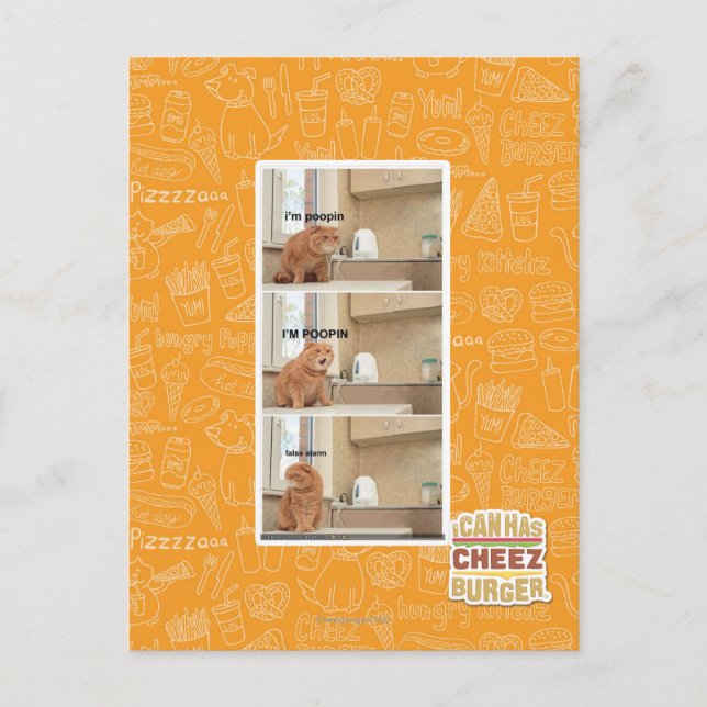 Cartão Postal Eu estou fazendo cocô! (Frente)