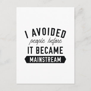 Cartão Postal Eu evitei Pessoas