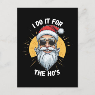 Cartão Postal Eu faço isso para os Ho s Natal engraçado santa
