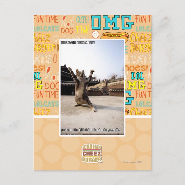 Cartão Postal Eu faço palhaços de fúria (Frente)