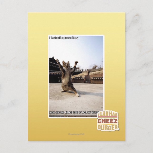 Cartão Postal Eu faço palhaços de fúria (Frente)