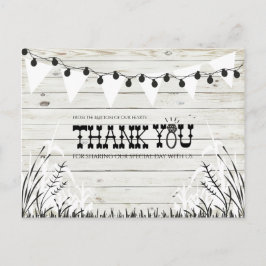 Cartão Postal Eu Faço Textura De Madeira De CHURRASCO Obrigado C