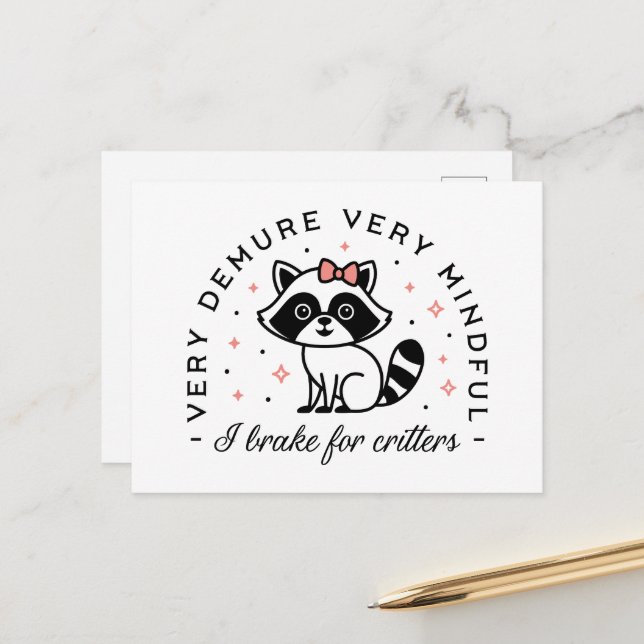 Cartão Postal Eu freio para criaturas muito medíocre muito consc (Frente/Verso In Situ)