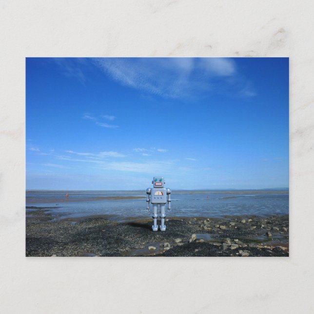 Cartão Postal Eu gosto de estar ao lado da praia (Frente)