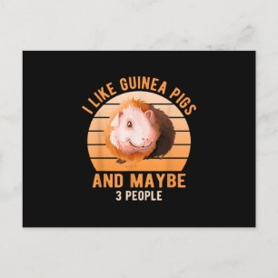 Cartão Postal Eu Gosto De Porcos Da Guiné Cavy Sobre Guiné Por