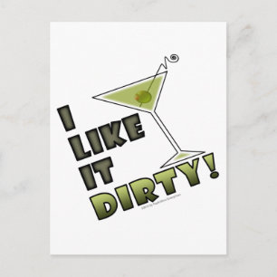 Cartão Postal EU GOSTO DELA! Humor de Cocktail de Martini sujo