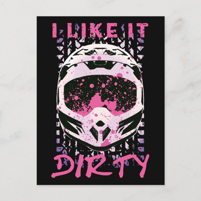 Cartão Postal Eu Gosto Dirk - Dirt Bike Cey Quote (Frente)