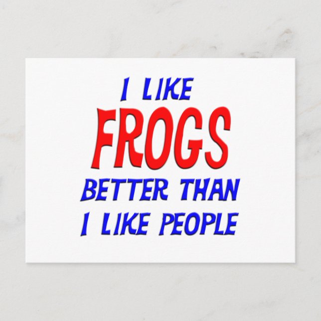 Cartão Postal Eu Gosto Mais De Sapos Do Que De Cartão-Postal Pes (Frente)