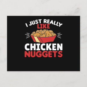 Cartão Postal Eu Gosto Muito De Nuggets De Frango