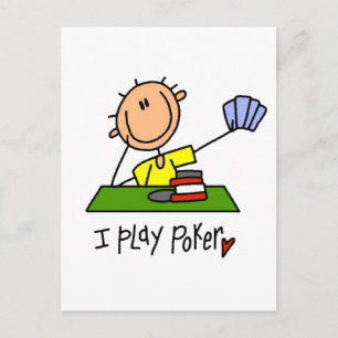 Cartão Postal Eu Jogo Camisetas de Poker e Presentes