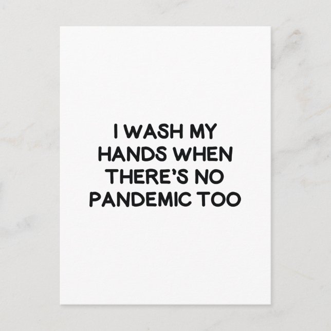 Cartão Postal Eu Lavo As Mãos (Frente)