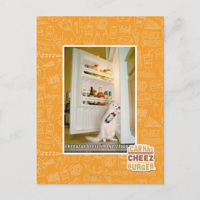 Cartão Postal Eu mantenho nossa cerveja (Frente)