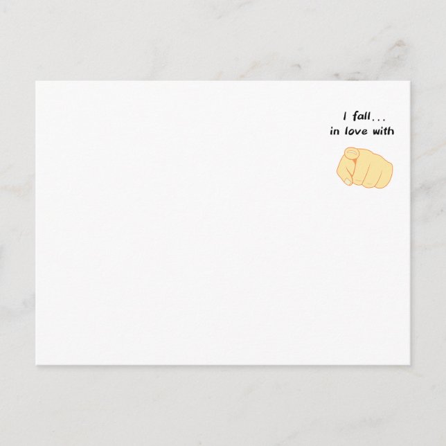 Cartão Postal Eu me apaixono por você (Frente)