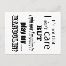 Cartão Postal Eu Me Prefiro A Mandolin