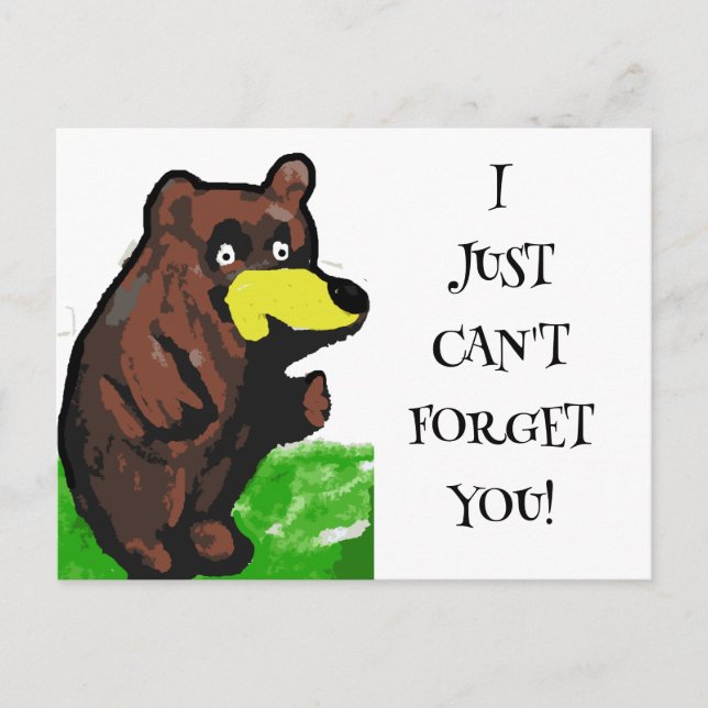 Cartão Postal Eu não consigo te esquecer (Frente)