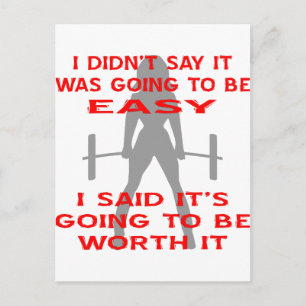 Cartão Postal Eu não disse que seria fácil eu disse que é