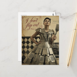 Cartão Postal Eu Não Fico Louco Espátula Moda Fantasia