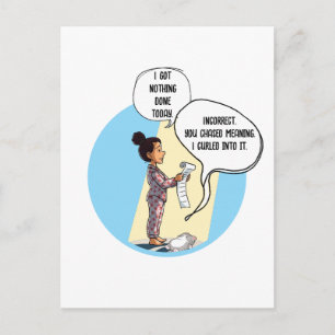 Cartão Postal Eu Não Fiz Nada Hoje Humor de Gato