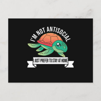 Cartão Postal Eu não sou antissocial, eu prefiro ficar em casa