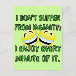 CARTÃO POSTAL EU NÃO SOU DE INSANIDADE
