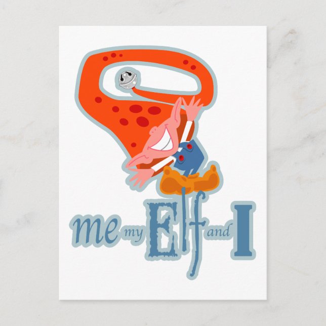 Cartão Postal Eu, o meu Elf e eu (Frente)