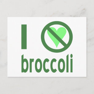 Cartão Postal Eu Odeio Broccoli Eu Não Amo Broccoli