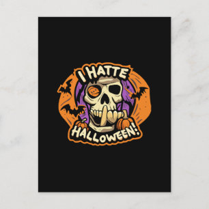 Cartão Postal eu odeio o halloween