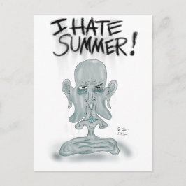 Cartão Postal EU ODEIO O VERÃO! - suando e derretendo