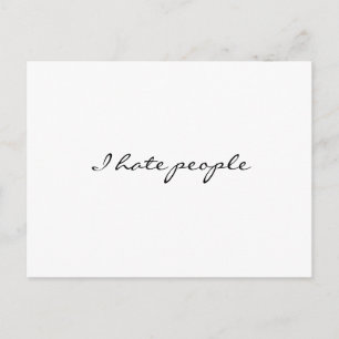 Cartão Postal Eu odeio pessoas
